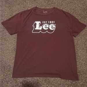 Lee Men's Burgundy Graphic Tee